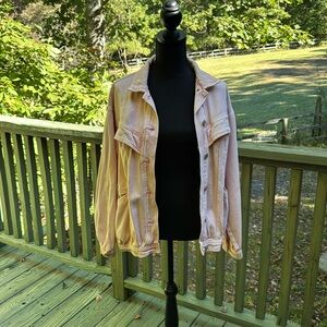 Faded pink denim jacket by signature eight